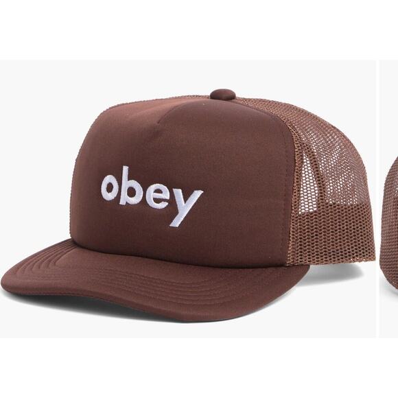 Obey Hat Cap Adult Brown Snapback Propoganda Streetwear Spellout Logo - Picture 3 of 6
